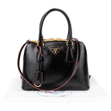 Prada Patent Leather Red Lining Vitello Handbag