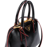 Prada Patent Leather Red Lining Vitello Handbag