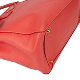 Prada Corallo Saffiano Leather Triangle Galleria Handbag