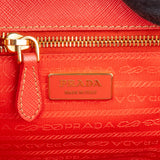 Prada Corallo Saffiano Leather Triangle Galleria Handbag