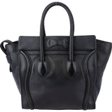 Celine Black Leather Celine Luggage Handbag