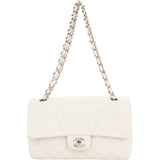 Chanel Quilted Lambskin Perforated Single Flap Crossbody Bag