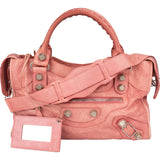 Balenciaga Pink Leather City Handbag