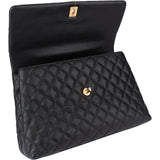 Chanel Lizard Quilted Caviar Leather CC Coco Top Handle Handbag