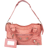 Balenciaga Pink Leather City Handbag
