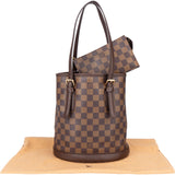 Louis Vuitton Damier Ebene Monogram Bucket PM Handbag