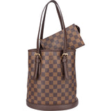 Louis Vuitton Damier Ebene Monogram Bucket PM Handbag