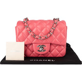 Chanel Quilted Lambskin Mini Single Flap Crossbody Bag