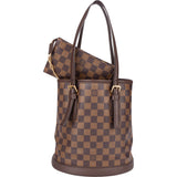 Louis Vuitton Damier Ebene Monogram Bucket PM Handbag