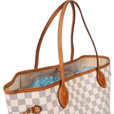 Louis Vuitton Damier Azur Monogram Neverfull MM Shopper Handbag