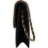 Chanel Quilted Lambskin 24K Gold Single Flap Shoulder Bag