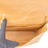 Chanel Quilted Lambskin 24K Gold Jumbo Single Flap Crossbody Bag