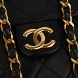 Chanel Quilted Lambskin 24K Gold Single Flap Shoulder Bag