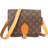 Louis Vuitton Canvas Monogram Cartouchiere MM Crossbody Bag