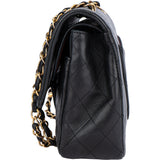 Chanel Quilted Lambskin 24K Gold Medium Double Flap Crossbody Bag