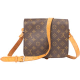 Louis Vuitton Canvas Monogram Cartouchiere MM Crossbody Bag