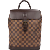 Louis Vuitton Damier Ebene Monogram Soho Backpack