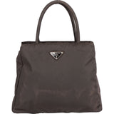 Prada Brown Nylon Triangle Handbag