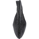 Bottega Veneta Black Intrecciato Leather Belly Hobo Bag
