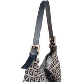 Fendi FF Monogram Baguette Buckle Hobo Bag