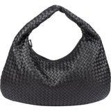 Bottega Veneta Black Intrecciato Leather Belly Hobo Bag