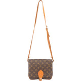 Louis Vuitton Canvas Monogram Cartouchiere MM Crossbody Bag