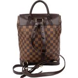 Louis Vuitton Damier Ebene Monogram Soho Backpack