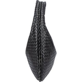 Bottega Veneta Black Intrecciato Leather Belly Hobo Bag