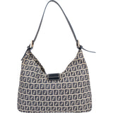 Fendi FF Monogram Baguette Buckle Hobo Bag