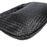 Bottega Veneta Black Intrecciato Leather Belly Hobo Bag