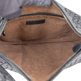Bottega Veneta Black Intrecciato Leather Belly Hobo Bag