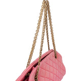 Chanel Pink Quilted Cotton CC Shoulder Bag
