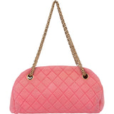 Chanel Pink Quilted Cotton CC Shoulder Bag