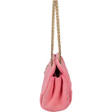 Chanel Pink Quilted Cotton CC Shoulder Bag
