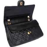 Chanel Quilted Lambskin 24K Gold Medium Double Flap Crossbody Bag