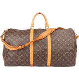 Louis Vuitton Canvas Monogram Keepall 55 Bandouliere