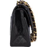 Chanel Quilted Lambskin 24K Gold Double Flap Crossbody Bag