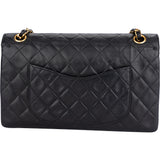 Chanel Quilted Lambskin 24K Gold Double Flap Crossbody Bag