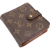 Louis Vuitton Canvas Monogram Clip Wallet