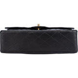 Chanel Quilted Lambskin 24K Gold Double Flap Crossbody Bag