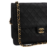 Chanel Quilted Lambskin Single Flap Shoulder Bag