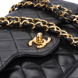 Chanel Quilted Lambskin 24K Gold Double Flap Crossbody Bag