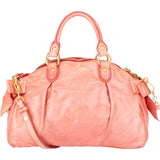 Miu Miu Rosa Leather City Handbag