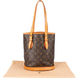 Louis Vuitton Canvas Monogram Bucket PM Shoulder Bag