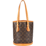 Louis Vuitton Canvas Monogram Bucket PM Shoulder Bag
