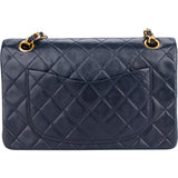 Chanel Quilted Lambskin 24K Gold Small Double Flap Crossbody Bag