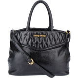 Miu Miu Quilted Leather Classic Trabu  Handbag