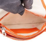 Goyard Orange Goyardine Monogram Plumet Flat Crossbody Bag