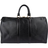 Louis Vuitton Noir Epi Leather Keepall 45