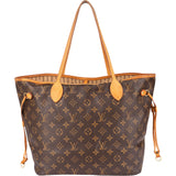 Louis Vuitton Canvas Monogram Neverfull MM Shopper Handbag
